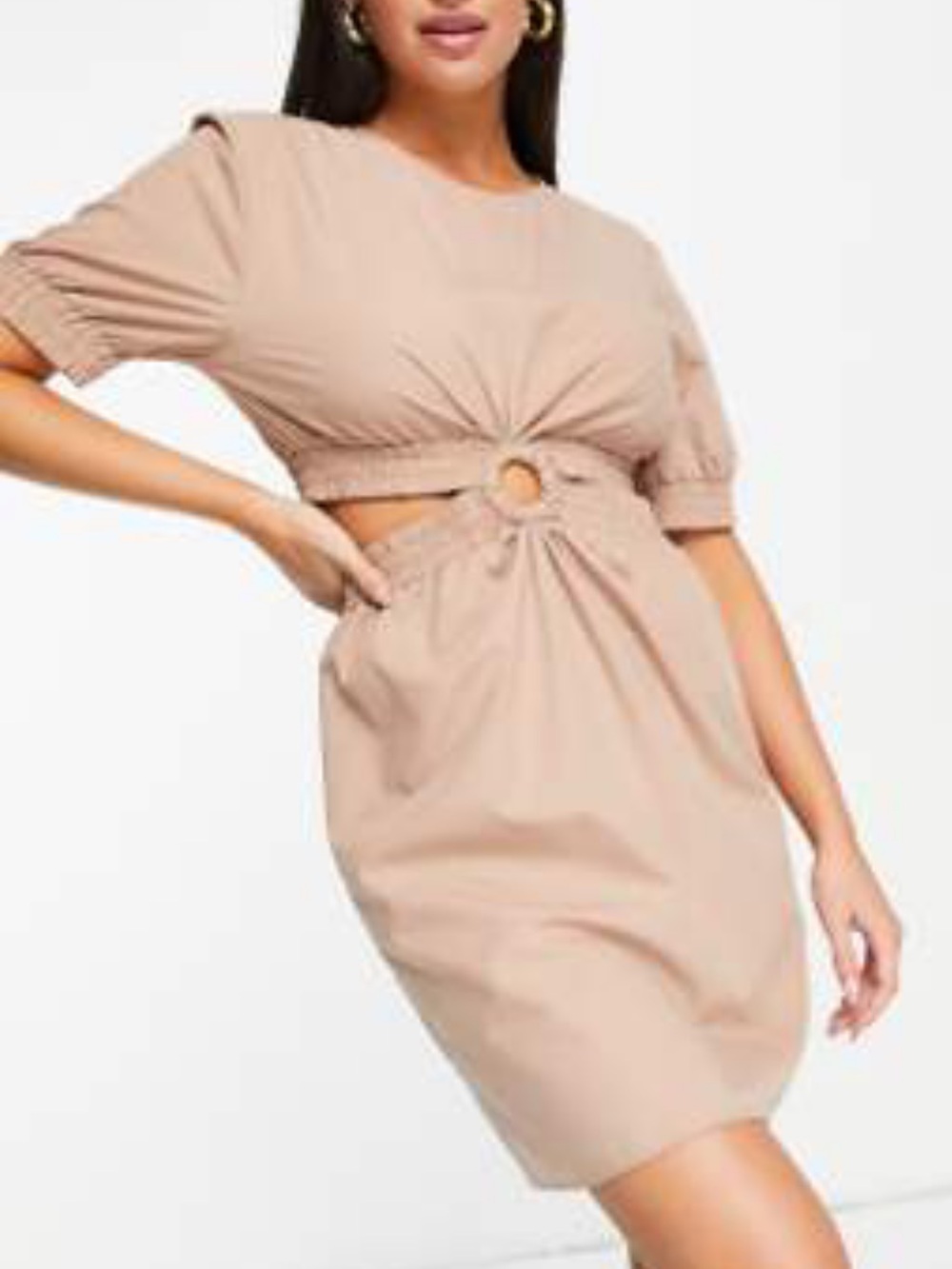 ASOS Design Cut Out Mini Dress With Ring Detail